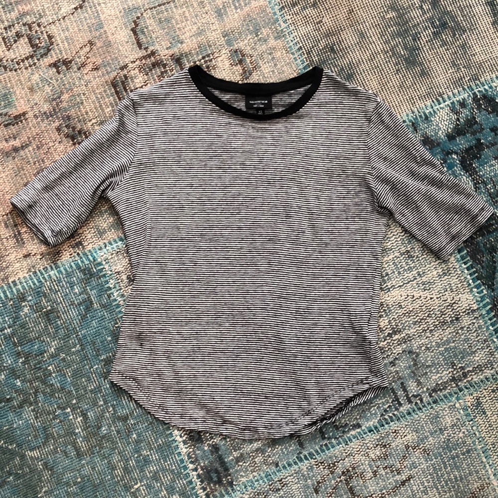 🔥 WHO WHAT WEAR 100% linen slub half sleeve tee W XS VGC